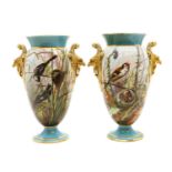 A pair of Paris porcelain two-handled vases,