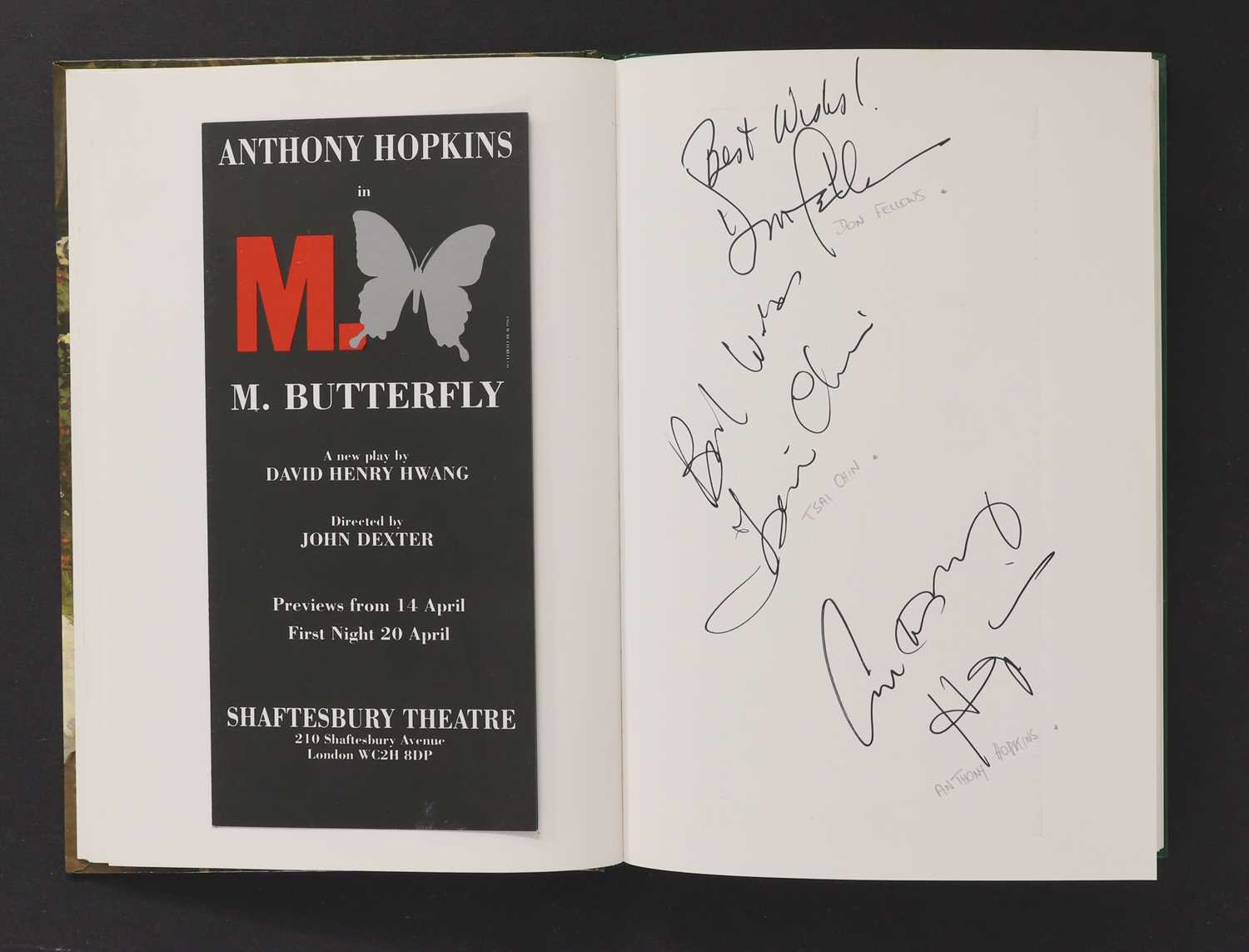 A collection of signed theatre flyers