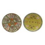 Two Chinese famille rose plates,