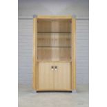 An Italian Art Deco-style satin beech credenza,