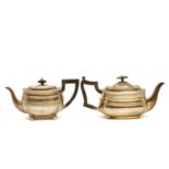 Two Victorian silver teapots