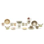 A collection of porcelain tea wares
