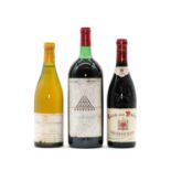 A collection of French red and white wines