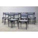 Eleven Italian lacquered 'Beatrice' dining chairs,