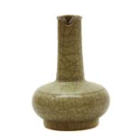 A Chinese celadon glazed bottle vase,
