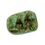 A small Russian nephrite carving,