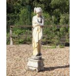 A reconstituted stone garden statue,