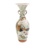 A large Japanese Kutani vase,