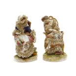A pair of Sevres-style porcelain figures