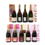 A selection of vintage and non-vintage champagnes,