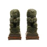 A pair of Chinese hardstone carvings,