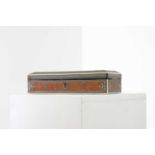 A sandalwood and ivory inlaid box,