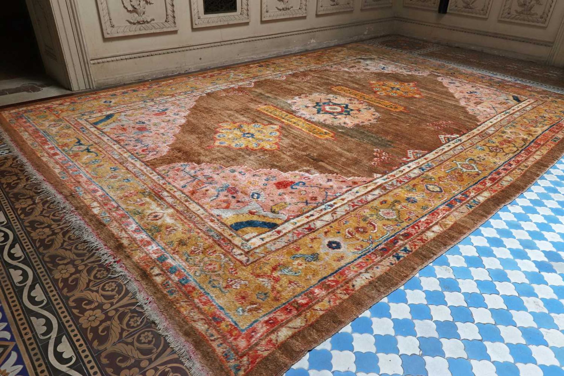 ☘ A Kurdish wool carpet, - Image 8 of 48