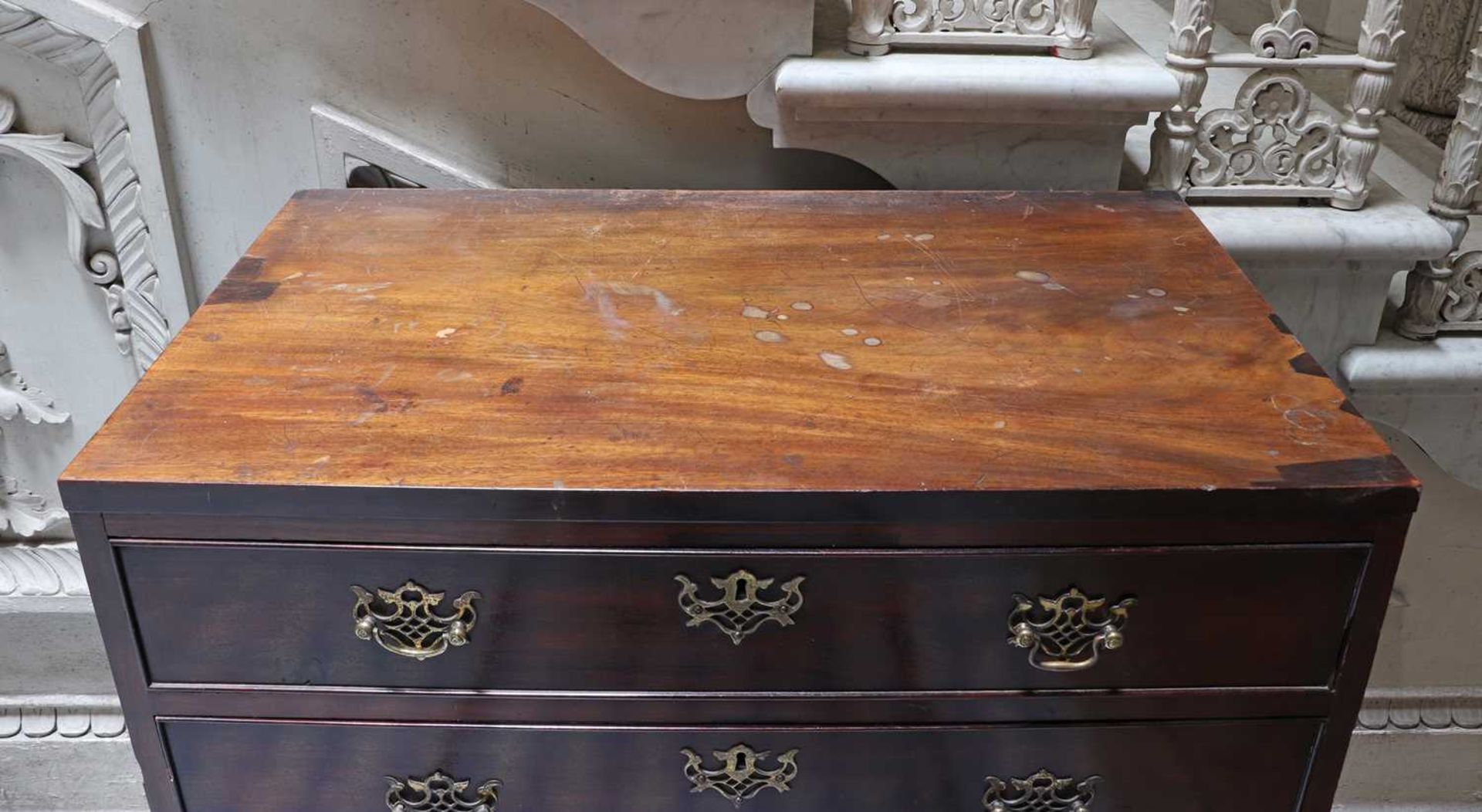 A George III mahogany chest of drawers, - Image 6 of 6