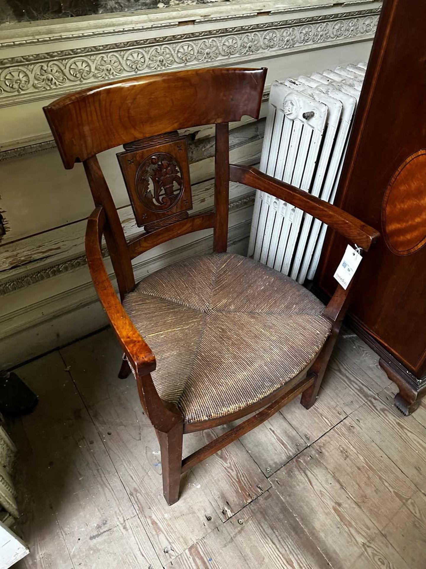 ☘ A set of four Biedermeier walnut bar-back armchairs, - Bild 24 aus 26