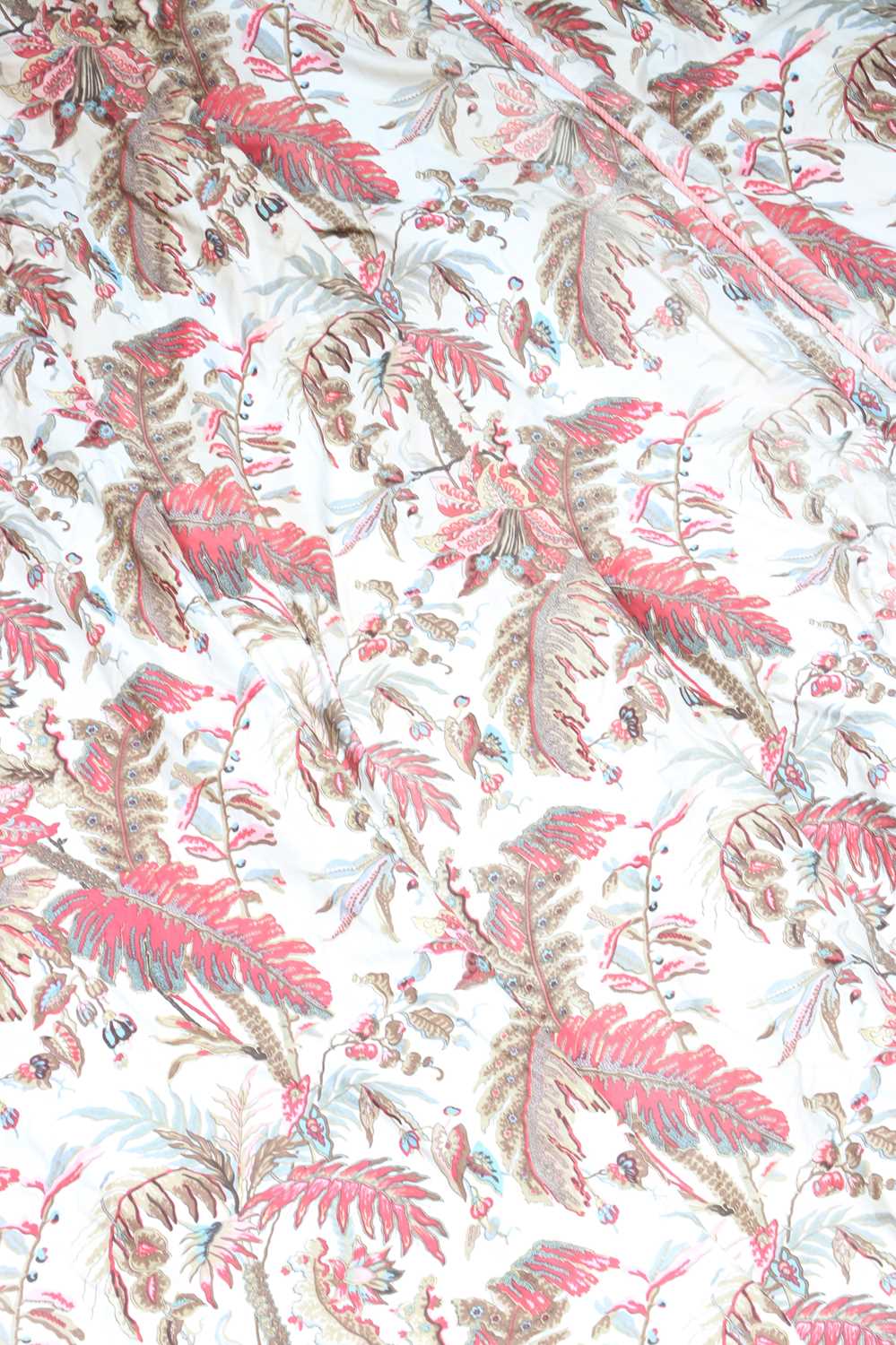 ☘ Two pairs of interlined printed cotton curtains, - Image 6 of 8