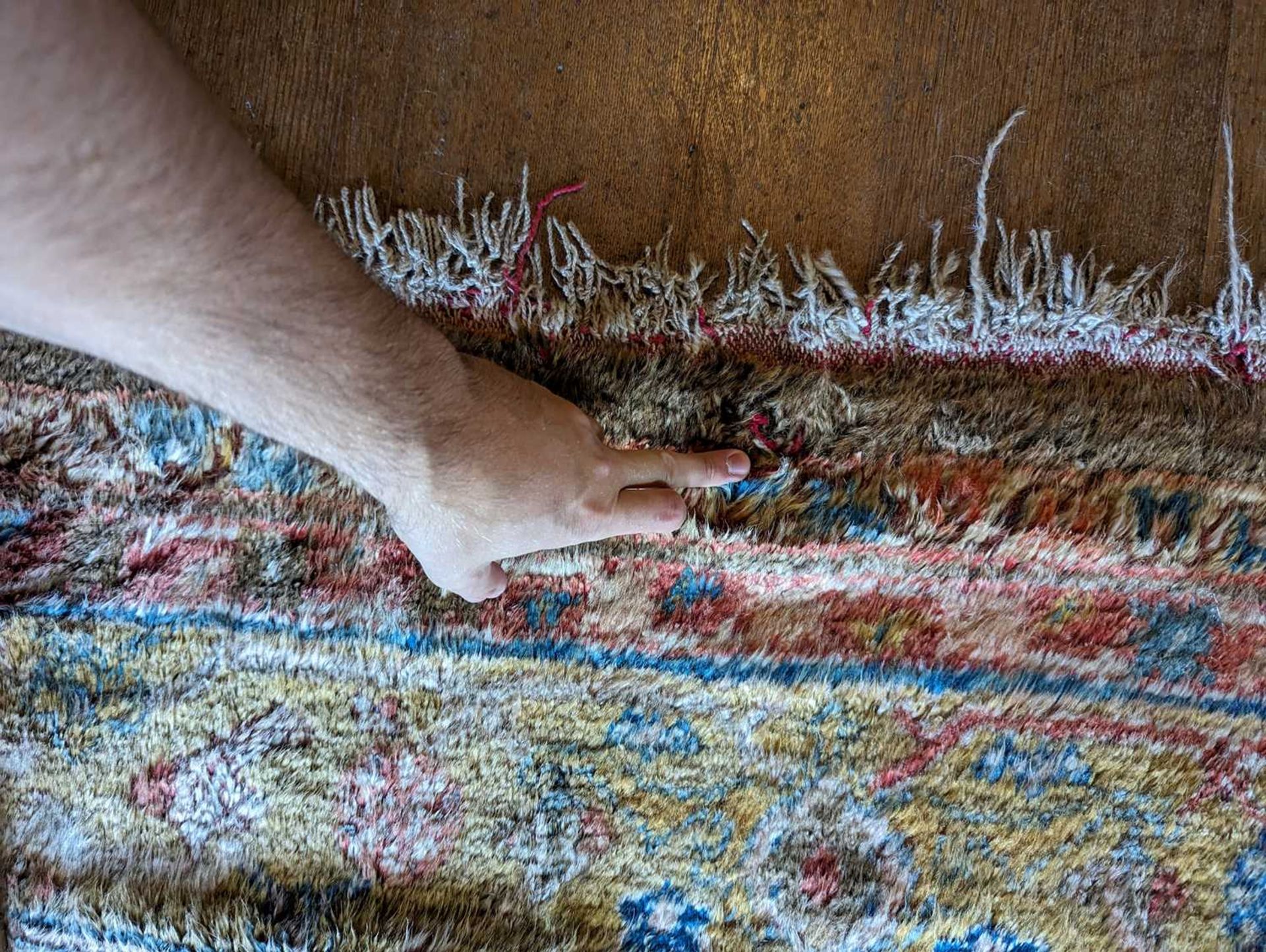 ☘ A Kurdish wool carpet, - Image 36 of 48