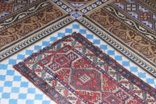 ☘ A small Caucasian Kazak prayer mat,