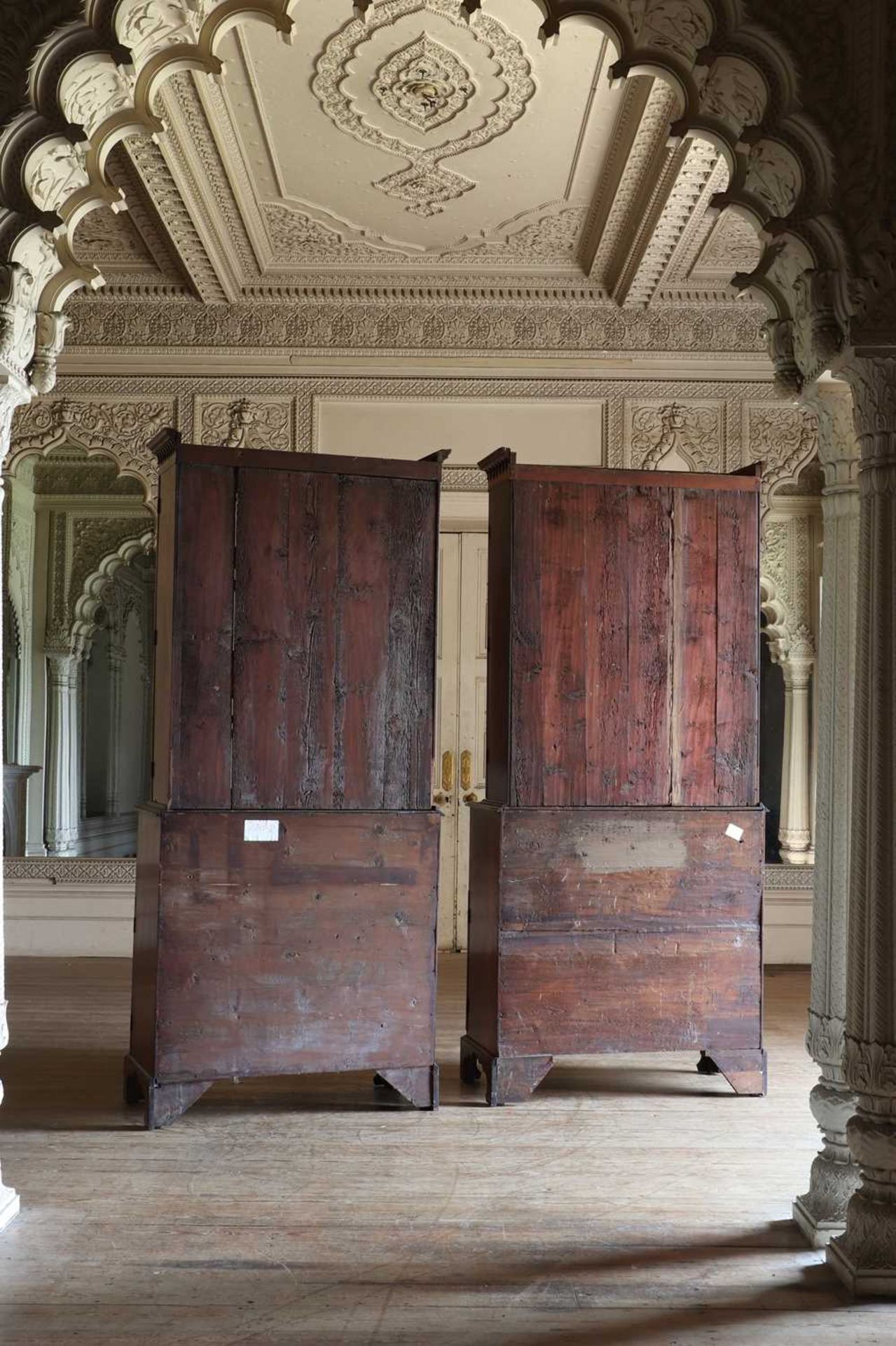 ☘ A pair of late George III satinwood secretaire cabinets, - Image 8 of 14