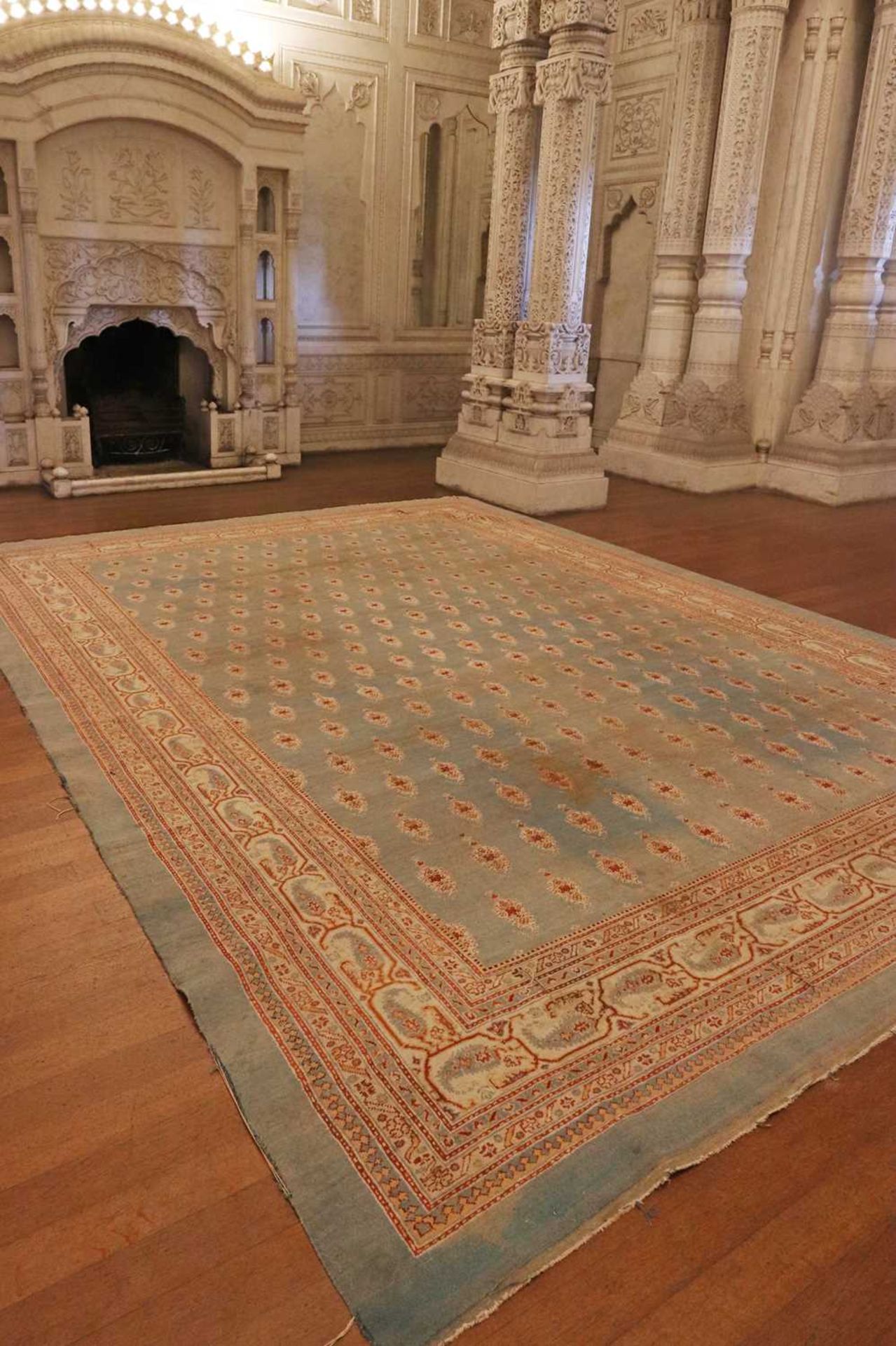 ☘ A large blue Amritsar carpet, - Image 19 of 38