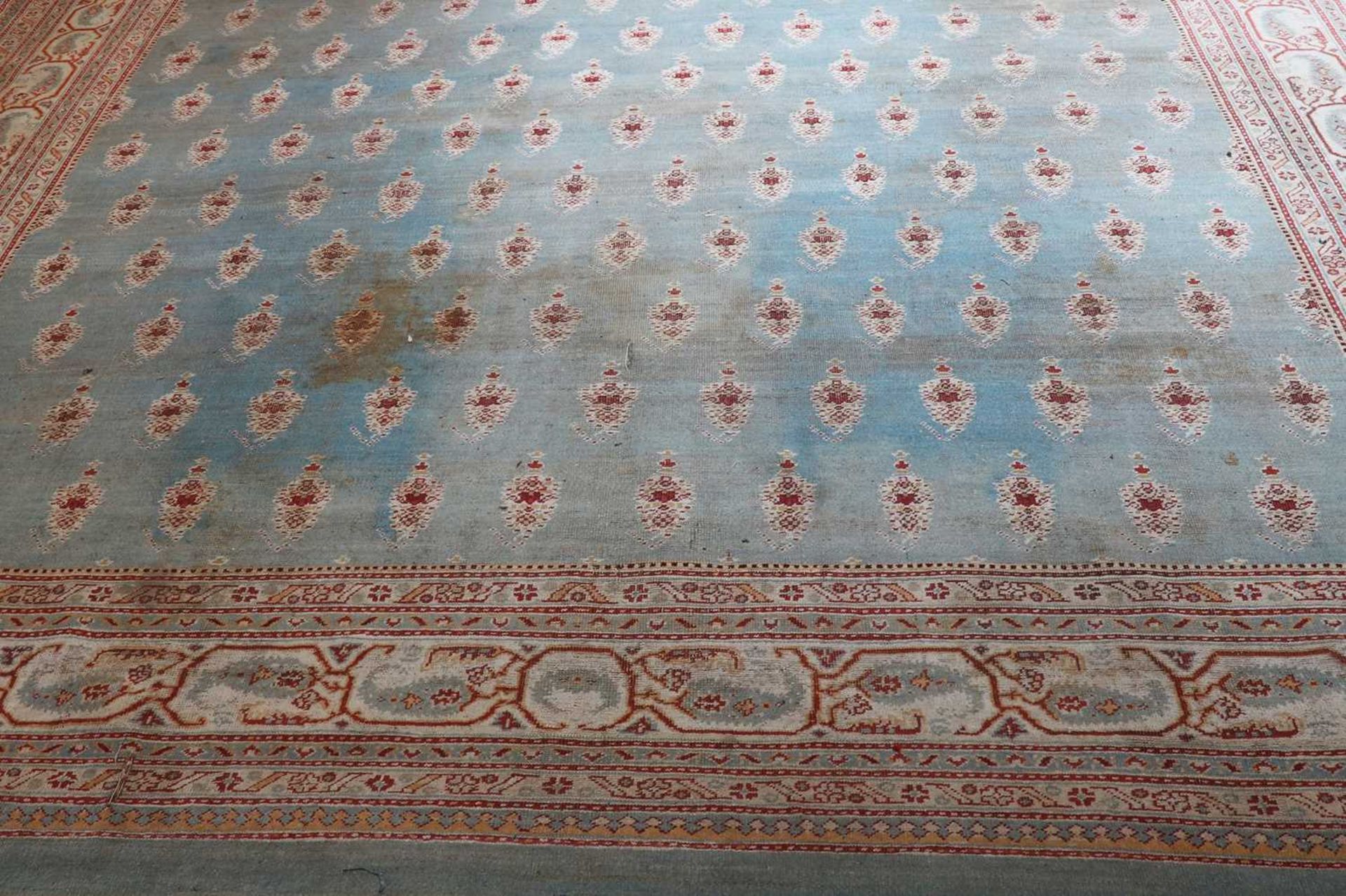 ☘ A large blue Amritsar carpet, - Image 3 of 38