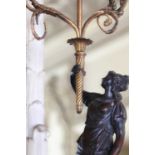 ☘ A pair of Regency gilt and patinated bronze candelabra,