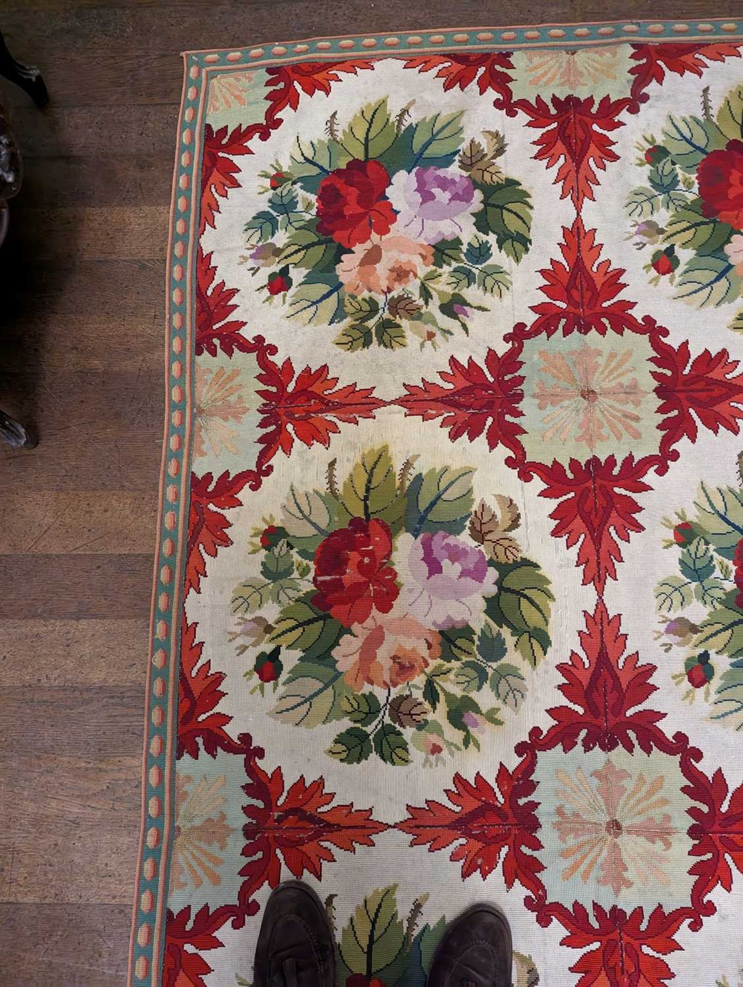 ☘ A French needlepoint carpet, - Image 5 of 12