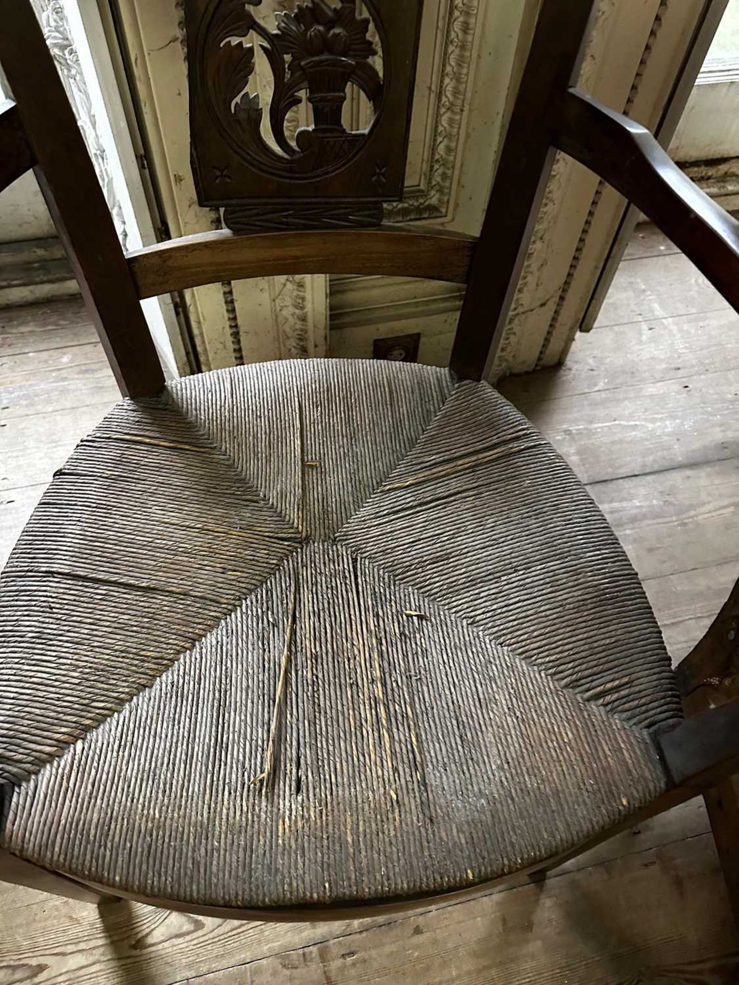 ☘ A set of four Biedermeier walnut bar-back armchairs, - Bild 21 aus 26