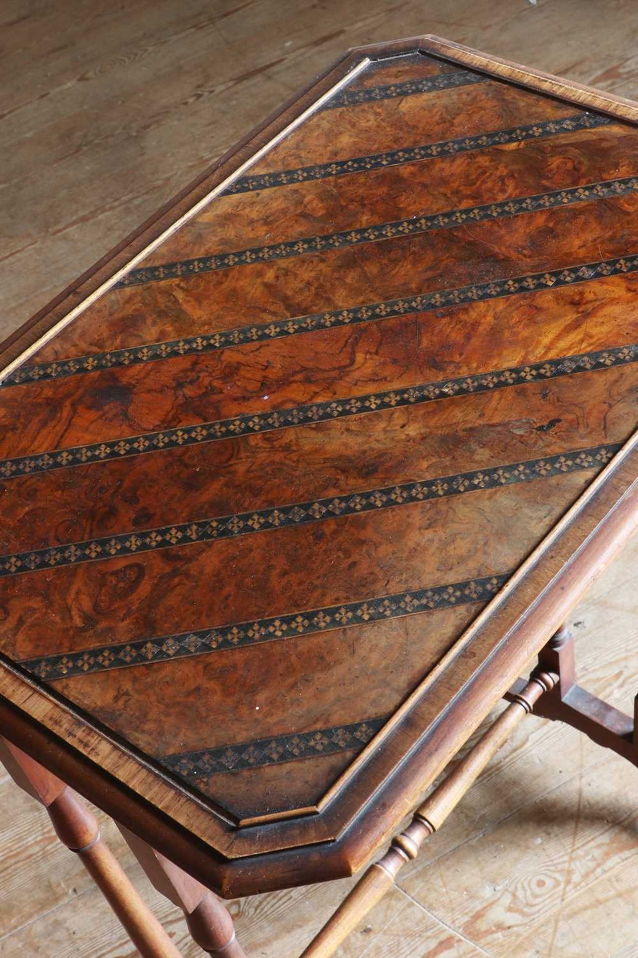 ☘ A Regency mahogany and inlaid quartetto table, - Bild 5 aus 8