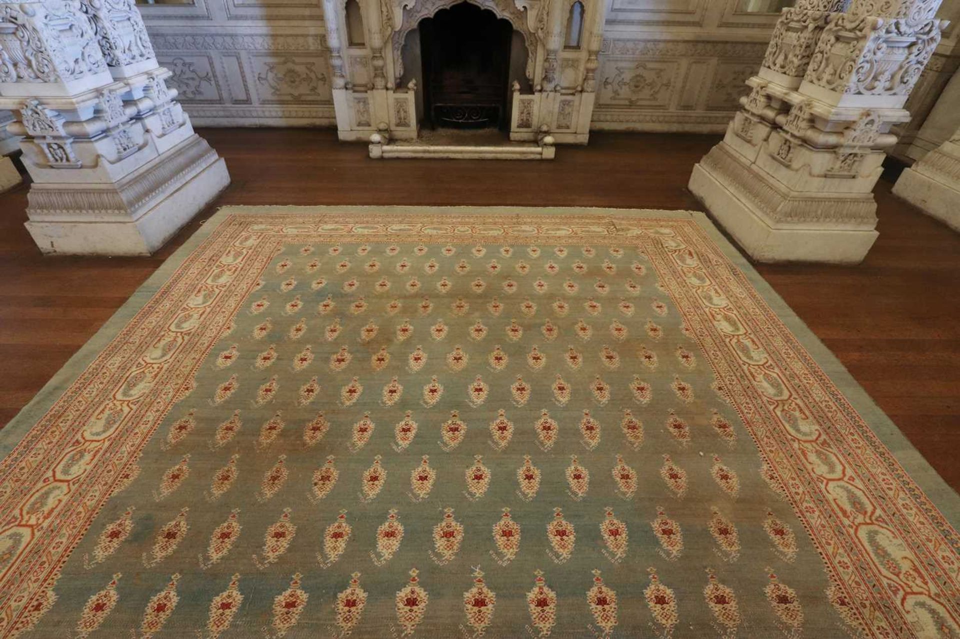 ☘ A large blue Amritsar carpet, - Image 15 of 38