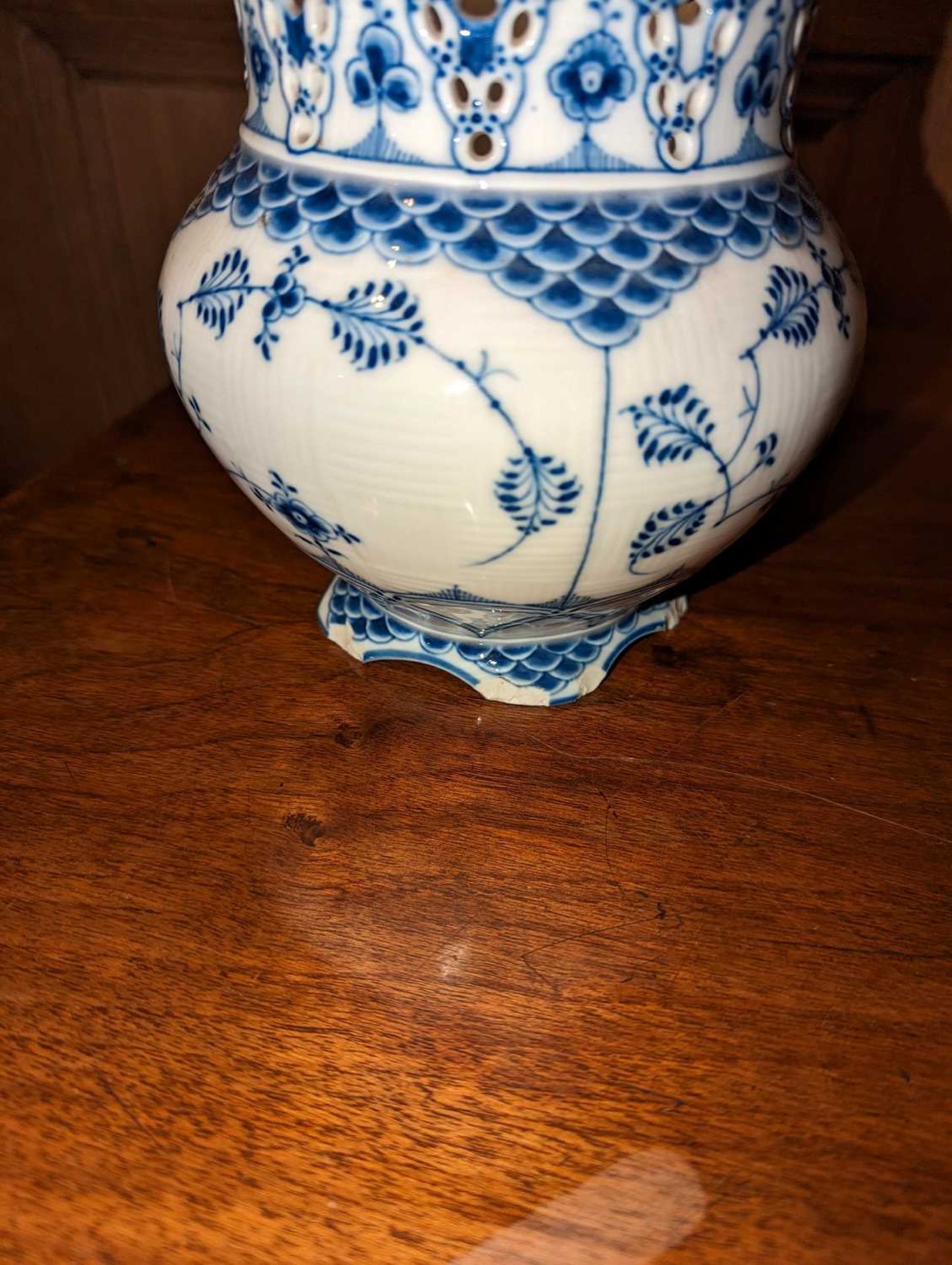 ☘ A Royal Copenhagen 'Blue Lace' vase, - Image 8 of 8