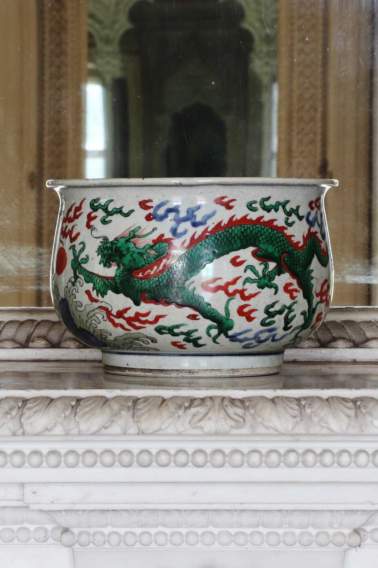 ☘ A Chinese wucai incense burner, - Image 6 of 42