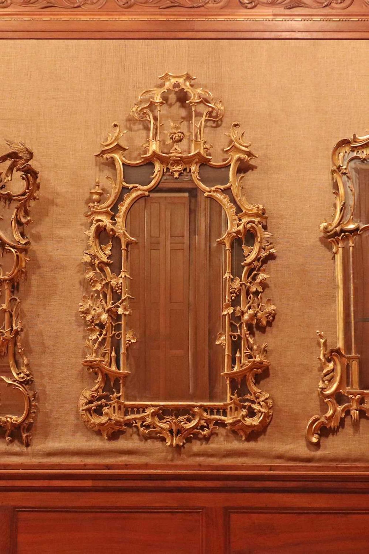 ☘ A George III giltwood mirror,