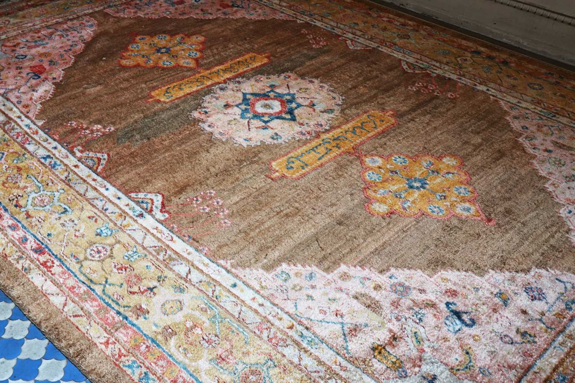 ☘ A Kurdish wool carpet, - Image 16 of 48