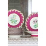 ☘ An English porcelain part dessert service,