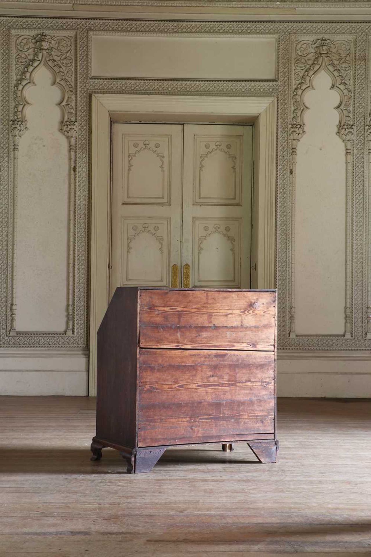 ☘ A George III mahogany bureau, - Image 6 of 6