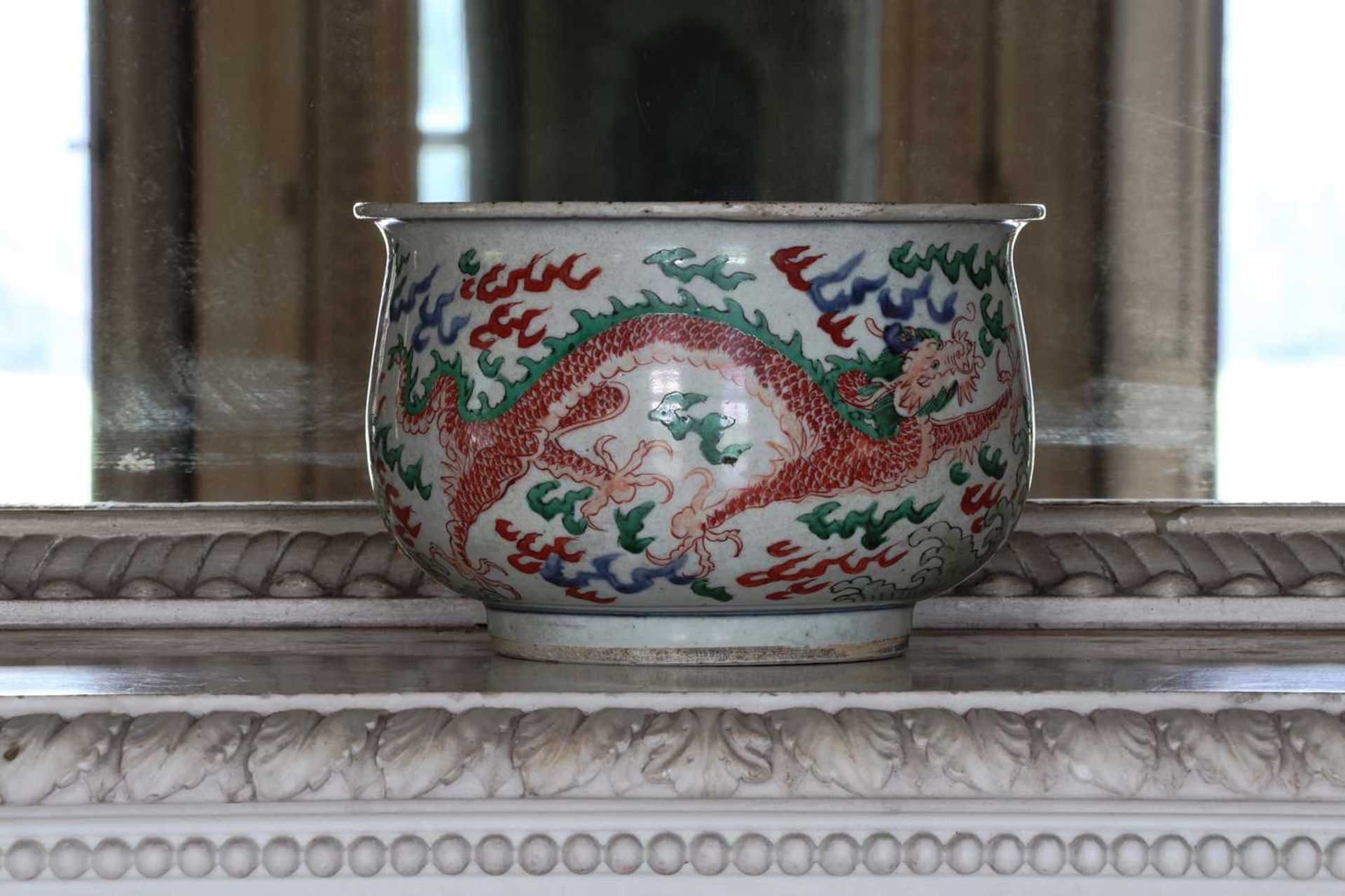 ☘ A Chinese wucai incense burner, - Image 8 of 42