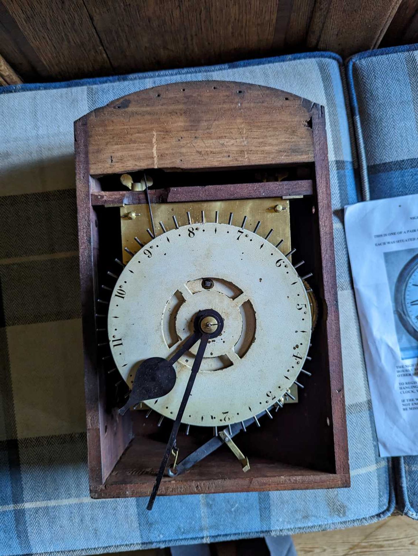 ☘ A nightwatchman’s walnut dial clock by J N Moore & Sons, London, - Image 12 of 16