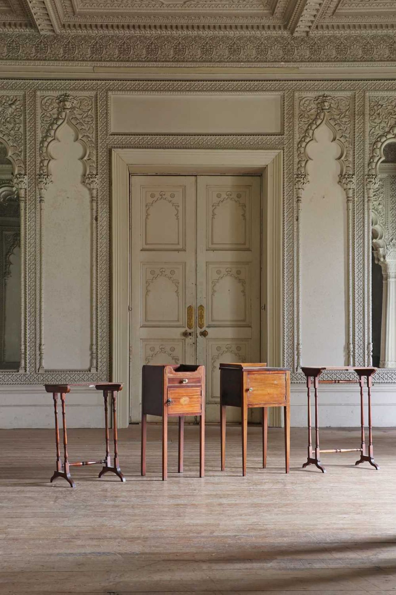 ☘ A Regency mahogany and inlaid quartetto table, - Bild 6 aus 8