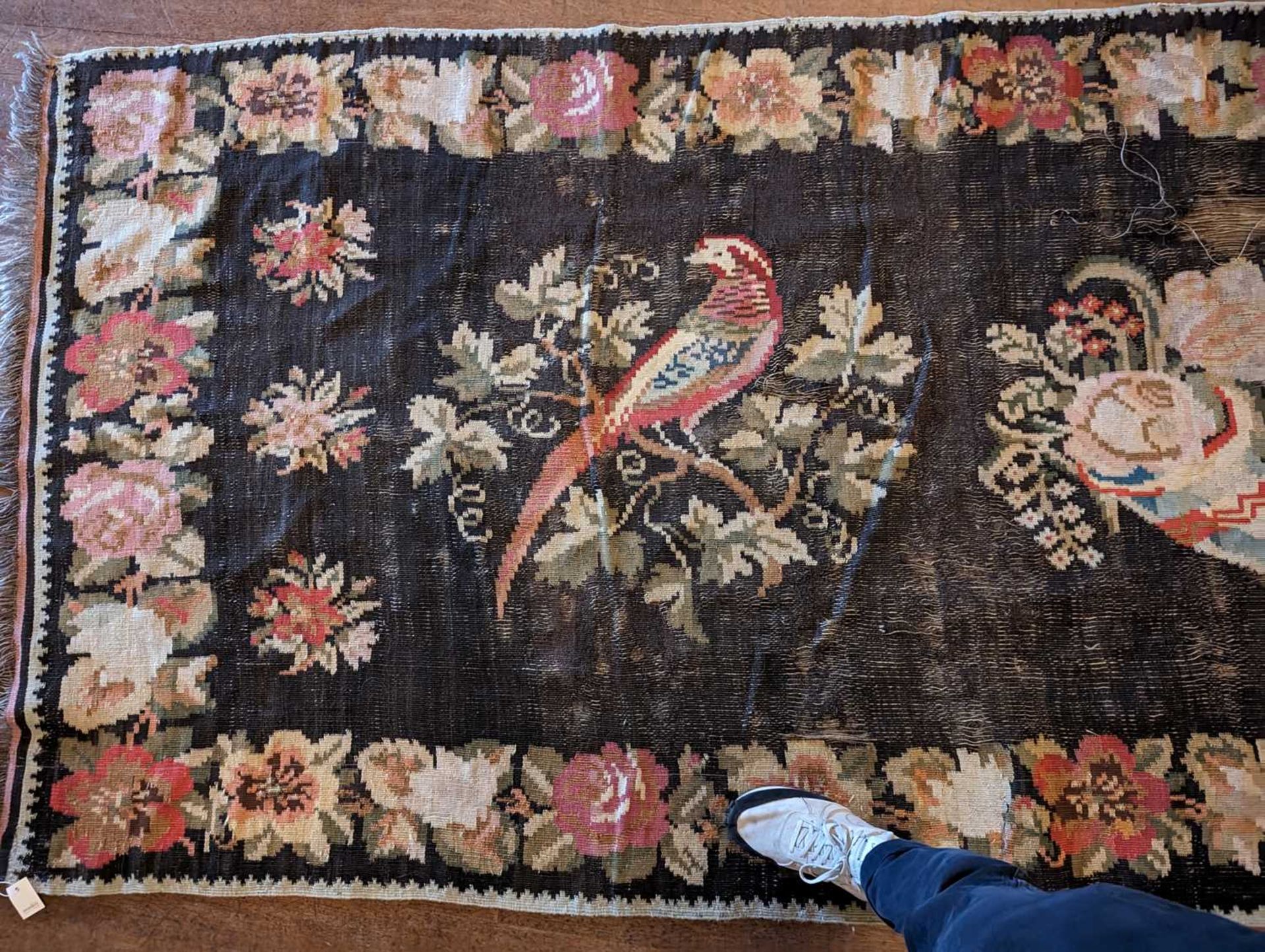 ☘ A Bessarabian flat-weave rug, - Image 3 of 7
