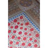 ☘ A large suzani panel,