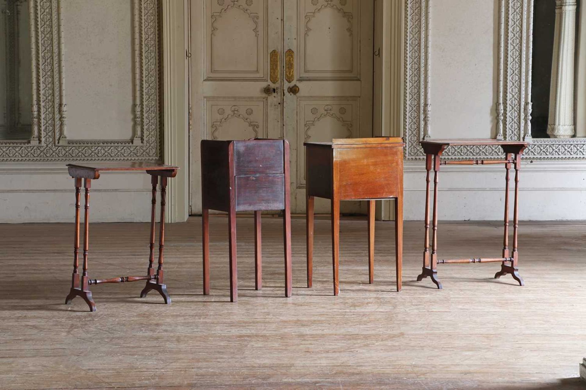 ☘ A Regency mahogany and inlaid quartetto table, - Bild 2 aus 8