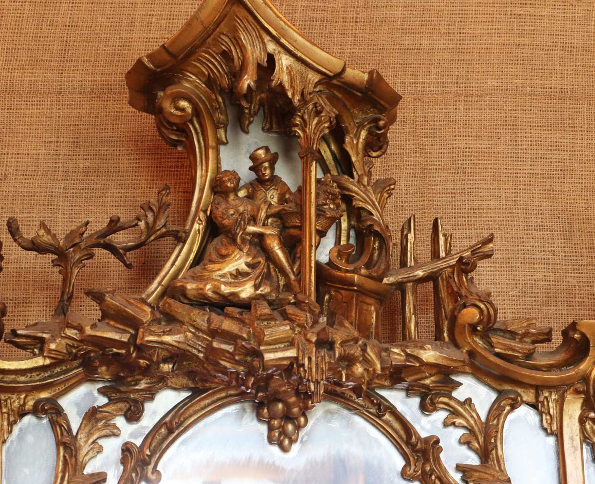 ☘ A giltwood mirror of Chippendale style, - Bild 40 aus 41