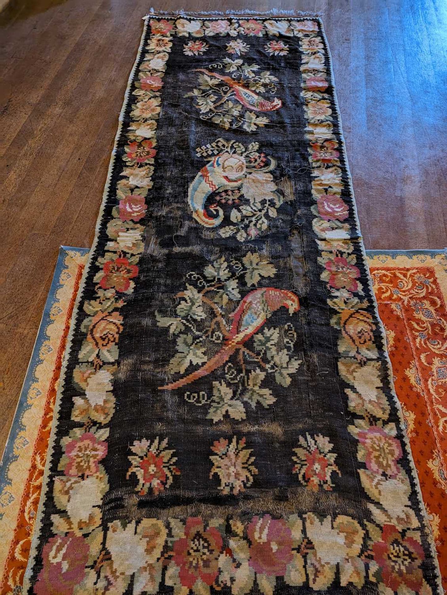 ☘ A Bessarabian flat-weave rug, - Image 5 of 7