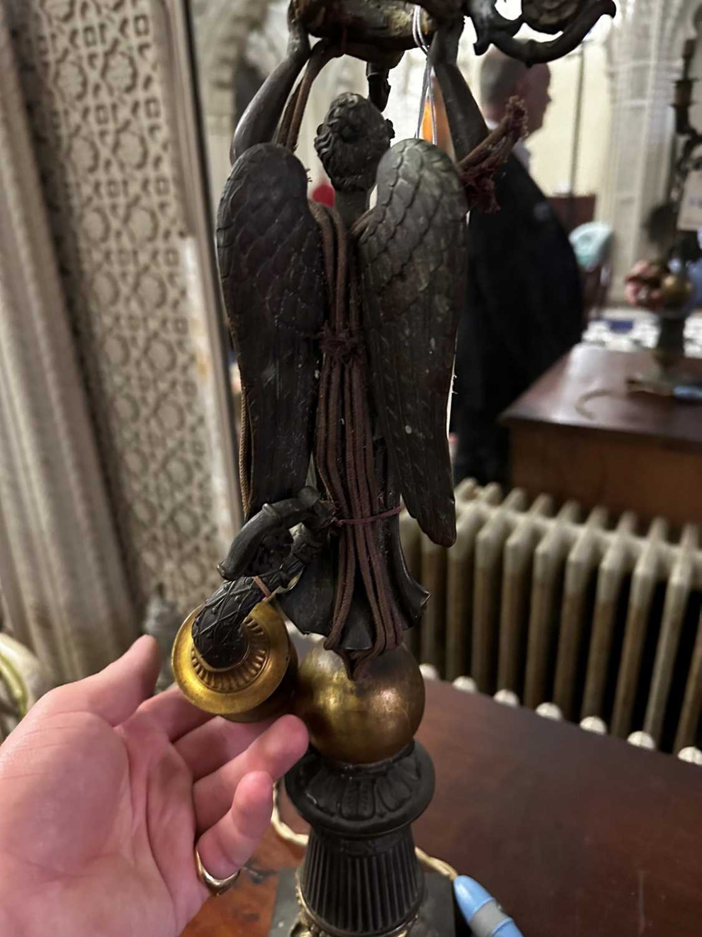 ☘ A pair of Regency gilt and patinated bronze candelabra, - Bild 32 aus 36