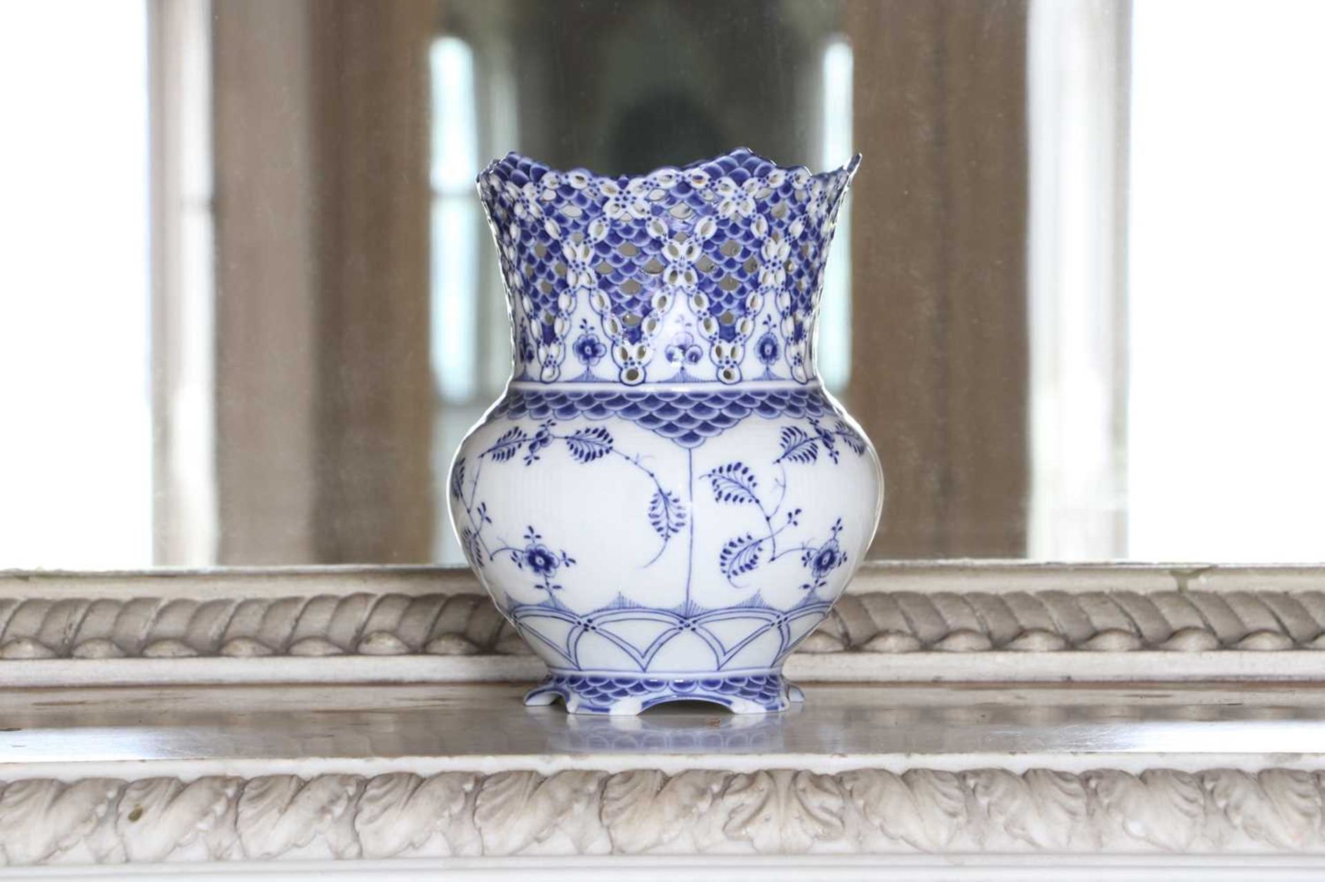 ☘ A Royal Copenhagen 'Blue Lace' vase, - Image 2 of 8