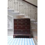 A George III mahogany chest of drawers,