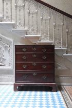 A George III mahogany chest of drawers,