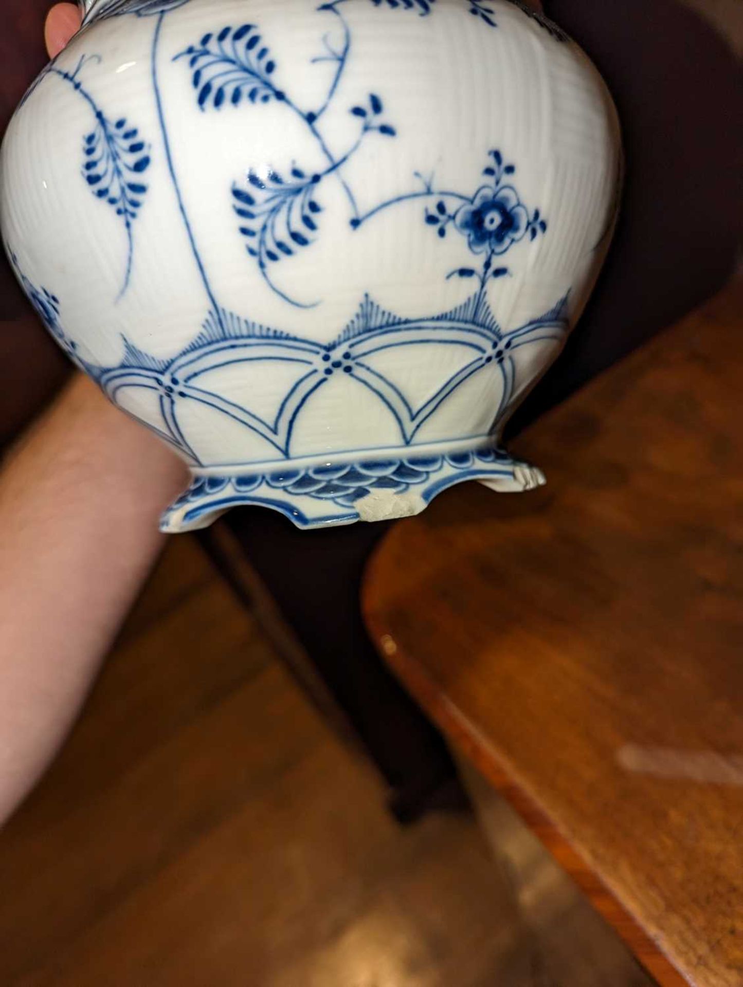☘ A Royal Copenhagen 'Blue Lace' vase, - Image 4 of 8