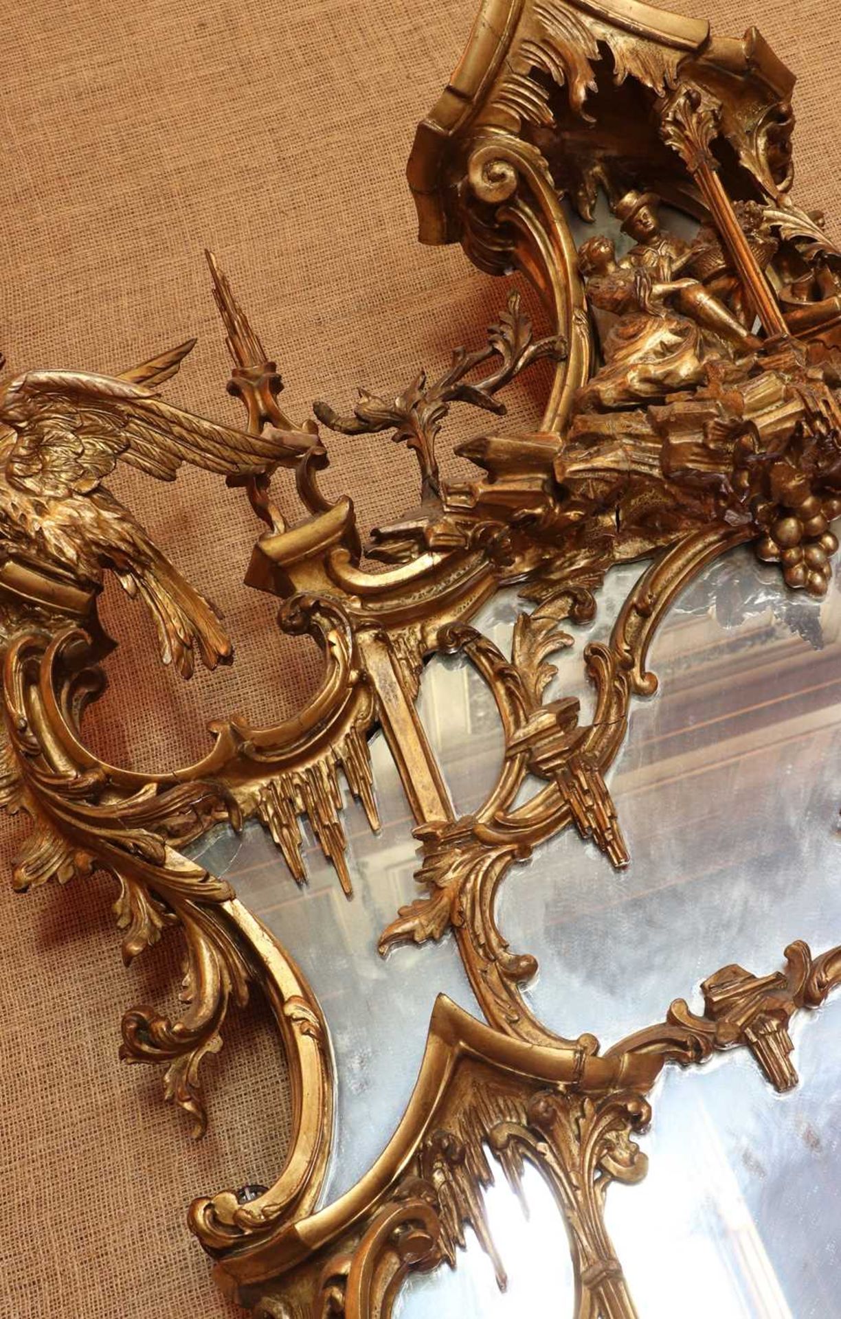 ☘ A giltwood mirror of Chippendale style, - Bild 41 aus 41